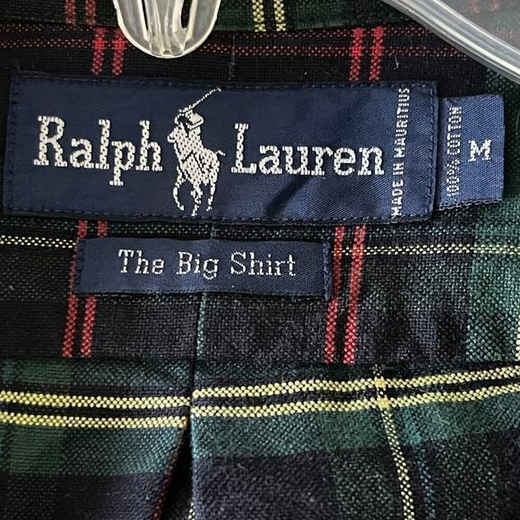 Ralph Lauren Men's Shirt " The Big Shirt " 100% Cotton Size Medium - Picture 5 of 7